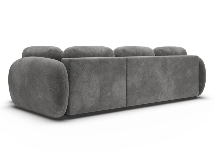 Narożnik z funkcją spania i pojemnikiem Prawy Carino Szary