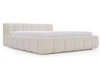Łóżko tapicerowane z pojemnikiem i stelażem 140x200 Cloud Low beżowe