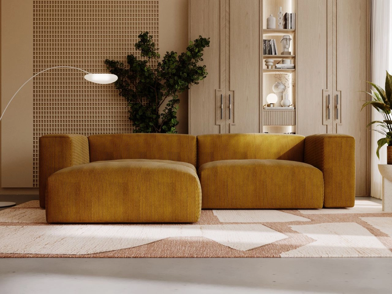 Narożnik wypoczynkowy L lewy Landi Miodowy