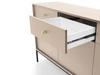 Komoda z drzwiami i szufladami na czarnych nóżkach 154 cm Amor Beż piaskowy
