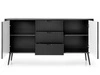Komoda z drzwiami i szufladami na czarnych nogach Viva Czarna