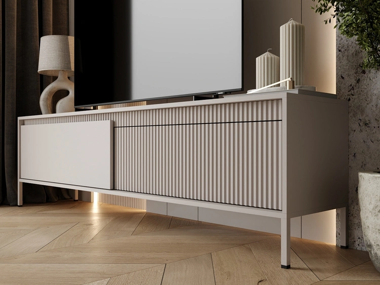 Szafka pod telewizor z drzwiczkami 187 cm Sorano Beżowa