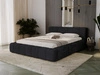 Łóżko tapicerowane z pojemnikiem na pościel 140x200 Ibiza Czarne