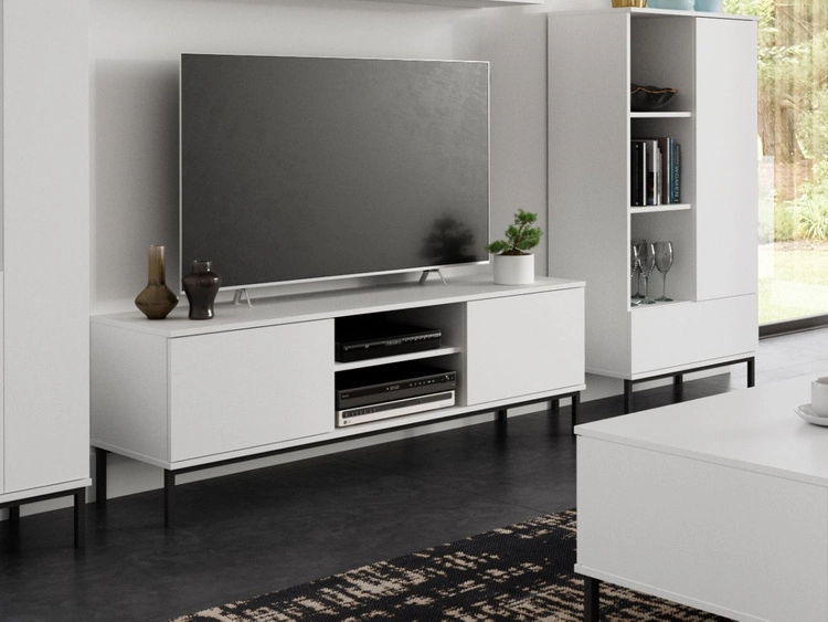 Szafka pod telewizor z drzwiczkami Soroko Biała