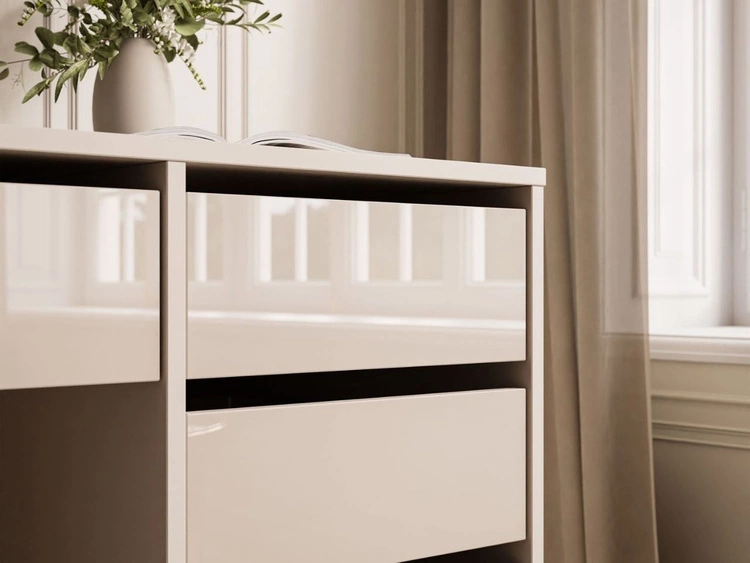 Biurko z pięcioma szufladami Melo kaszmir połysk