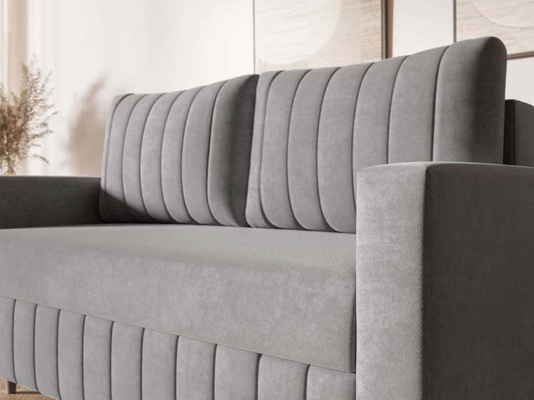 Kanapa z funkcją spania i pojemnikiem na pościel Castelo szara