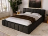 Łóżko tapicerowane z pojemnikiem i stelażem 140x200 Alicante Czarne
