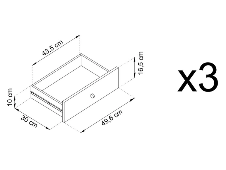 Komoda z drzwiami i szufladami na złotych nóżkach 154 cm Amor Granatowa