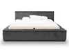 Łóżko tapicerowane z pojemnikiem i stelażem 180x200 Lago Szare