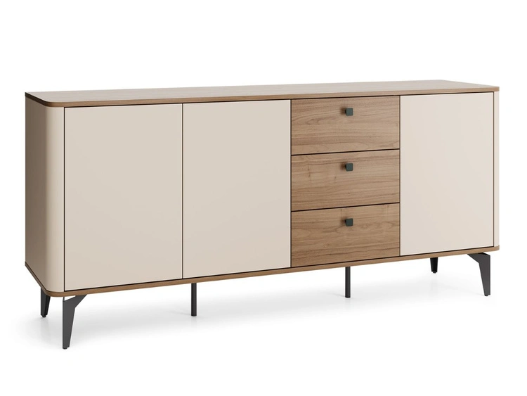 Komoda z drzwiami i szufladami 180 cm Arelis Kaszmir, Orzech Royal