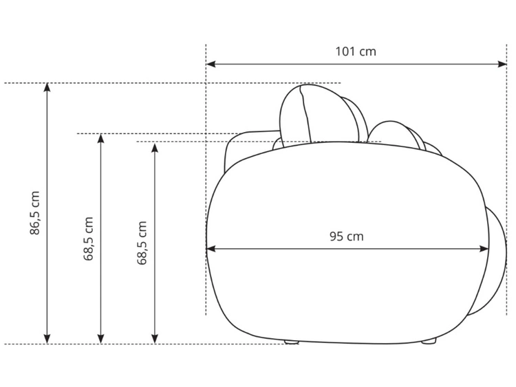 Kanapa z funkcją spania i pojemnikiem na pościel Oreo Beżowa