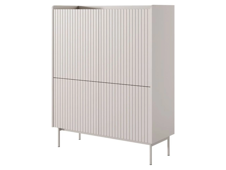 Komoda z drzwiami Abios Beżowy, Dąb Scandi