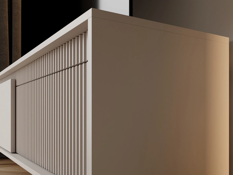 Szafka pod telewizor z drzwiczkami 153 cm Sorano Beżowa