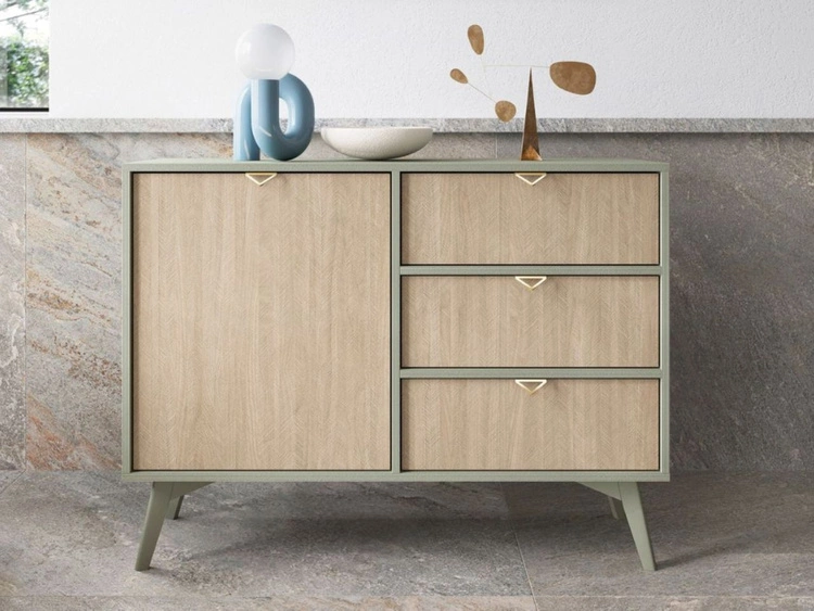 Komoda z drzwiami i szufladami 106 cm Modena Eukaliptus 