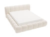 Łóżko tapicerowane z pojemnikiem na pościel 180x200 Doria Kremowe