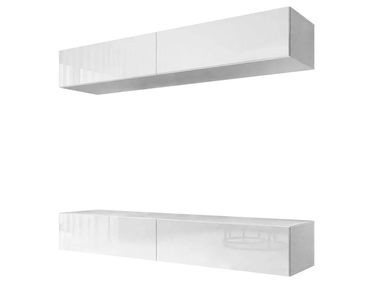 Wisząca meblościanka do salonu Sorelle Biały połysk