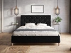 Łóżko tapicerowane ze stelażem 180x200 Tril Czarne