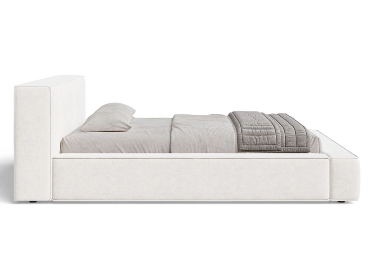 Łóżko tapicerowane z pojemnikiem i stelażem 140x200 Mali Kremowe