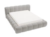 Łóżko tapicerowane z pojemnikiem na pościel 120x200 Doria Jasnoszare