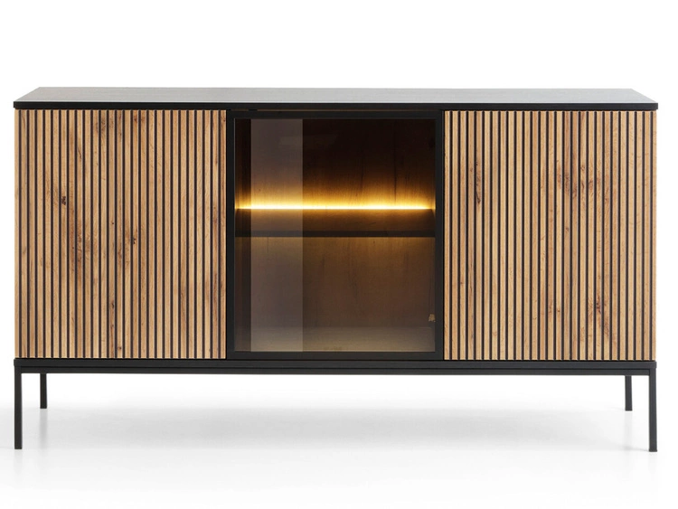 Komoda z drzwiami i oświetleniem LED Deo Dąb Wotan