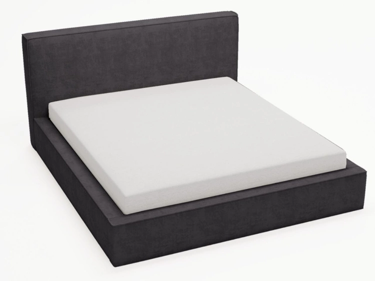 Łóżko tapicerowane z pojemnikiem i stelażem 200x200 Monaco Ciemnoszare