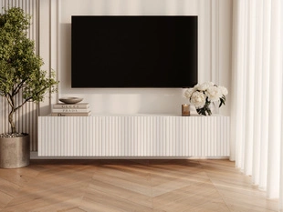 Szafka pod telewizor z drzwiczkami 150 cm Kioto Biała