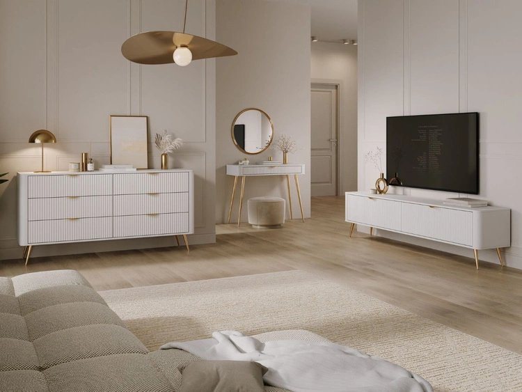 Komoda z 6 szufladami Latina Biała