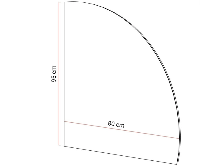 Lustro wiszące prawostronne z oświetleniem LED Clarette
