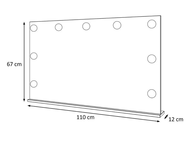 Lustro z oświetleniem do sypialni LED Melo Elite białe