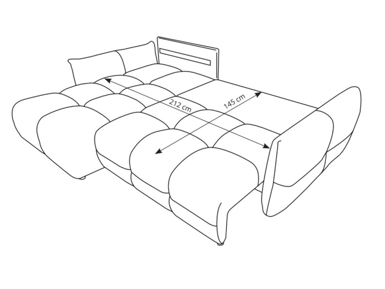 Narożnik L uniwersalny z funkcją spania i pojemnikiem Bene Ciemny szary