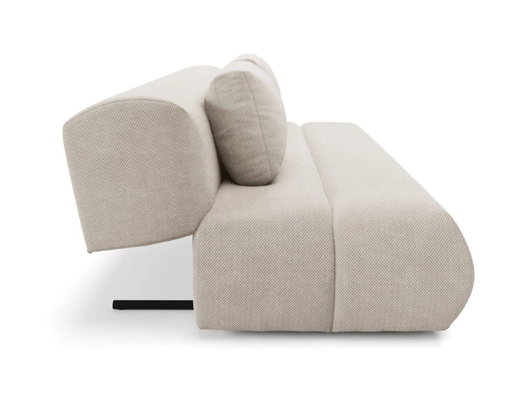 Kanapa z regulowanym oparciem, funkcją spania i pojemnikiem Figo Beżowa