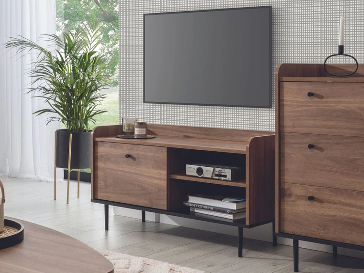 Szafka pod telewizor z drzwiczkami 100 cm Vasa Brązowa