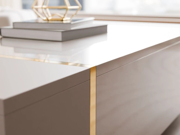 Stolik kawowy w stylu glamour Lunelie kaszmir połysk