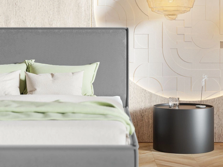 Łóżko tapicerowane ze stelażem 120x200 Grenada Beżowy