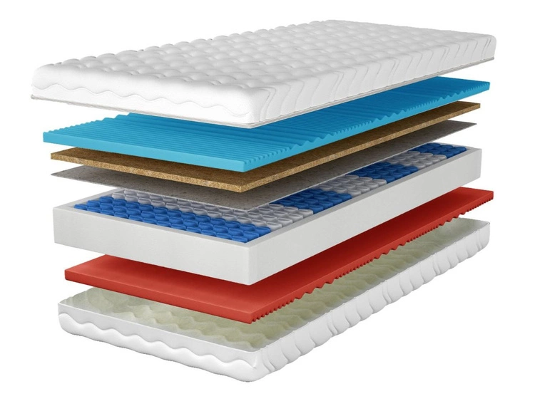 Materac kieszeniowy pocket z matą kokosową i profilowaną pianką Nola 120x200