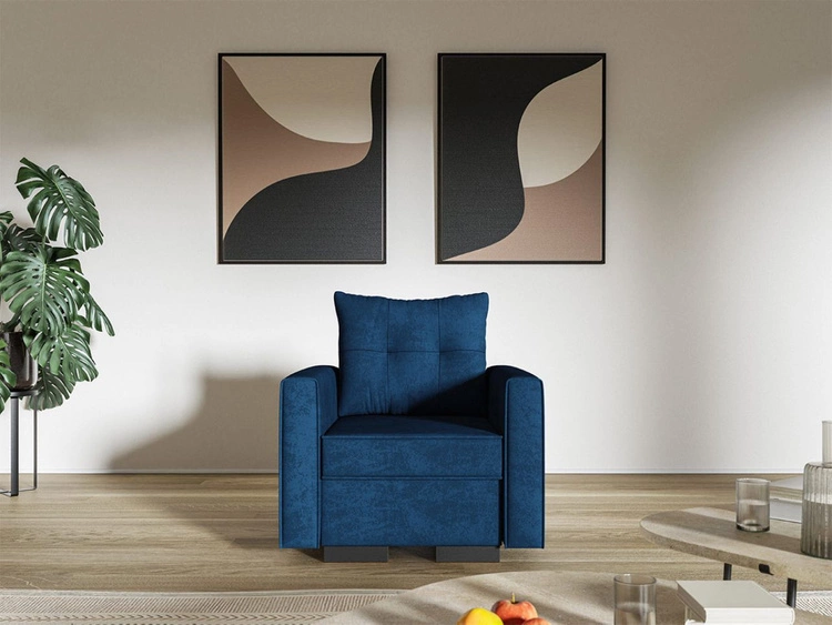 Fotel do salonu Pori granatowy