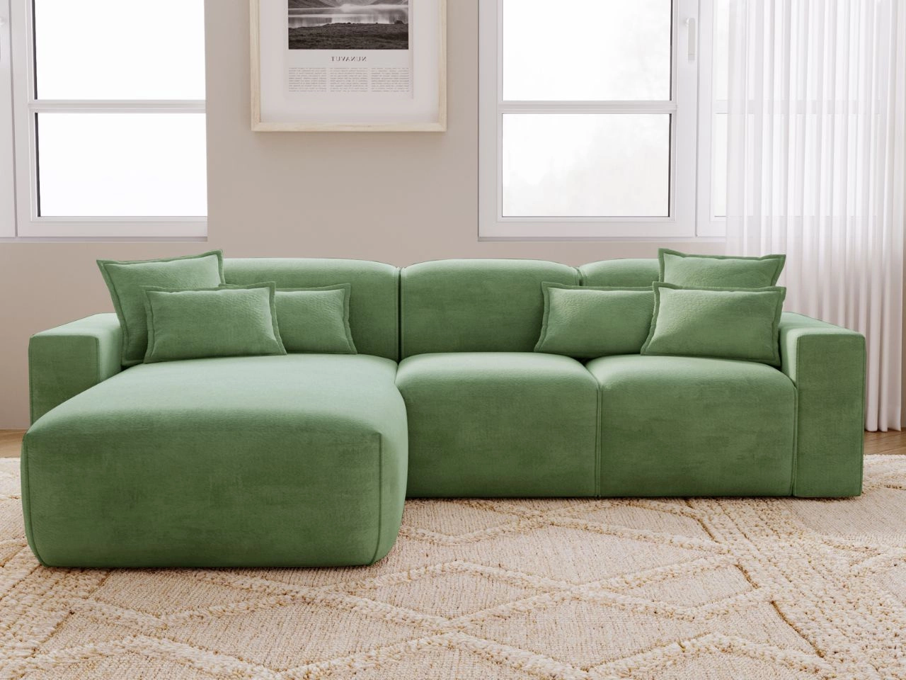 Narożnik L Lewy Leni Zielony