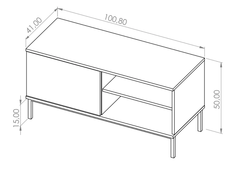 Szafka pod telewizor z drzwiczkami Soroko Biała