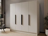 Szafa otwierana 200 cm Perugia Kaszmir z czarnymi uchwytami