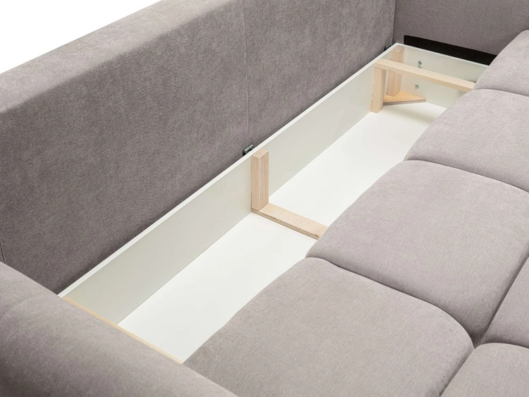 Kanapa z funkcją spania i pojemnikiem na pościel Bene Szara