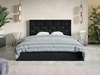 Łóżko tapicerowane z pojemnikiem i stelażem 120x200 Salento czarne