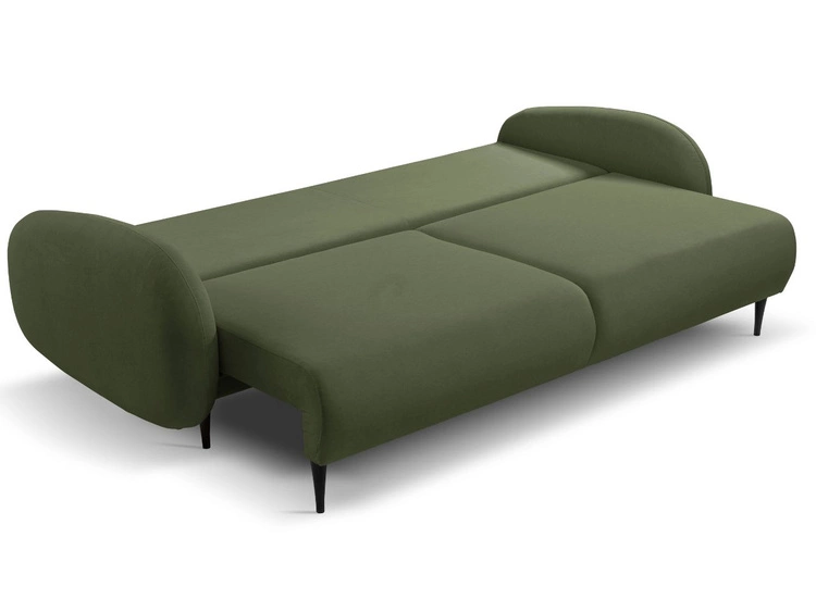 Kanapa z funkcją spania i pojemnikiem na pościel Alta Zielona