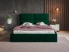 Łóżko tapicerowane z pojemnikiem i stelażem 160x200 Marad zielone