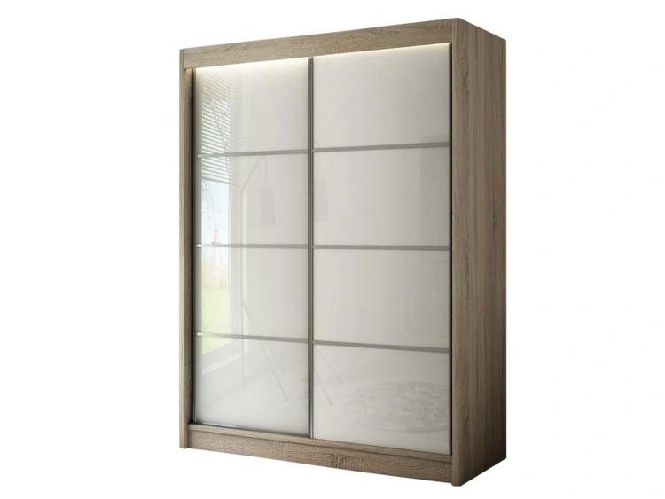 150 cm \ Biały || Dąb Sonoma