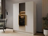Szafa otwierana z lustrem 150 cm Lucca Kaszmir z złotymi uchwytami