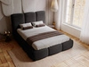 Łóżko tapicerowane z pojemnikiem i stelażem 180x200 cm Bubble Czarne