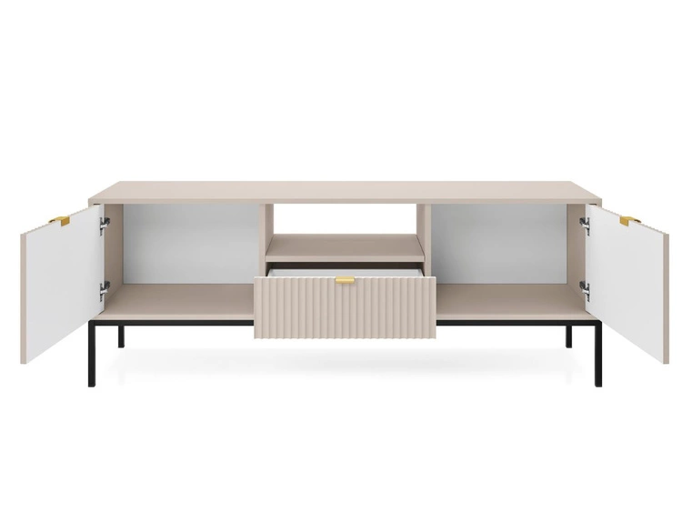 Zestaw mebli do salonu Amber Kaszmir na czarnych nogach