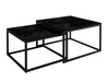Stolik kawowy na czarnym stelażu Asumi Czarny Połysk 36x42