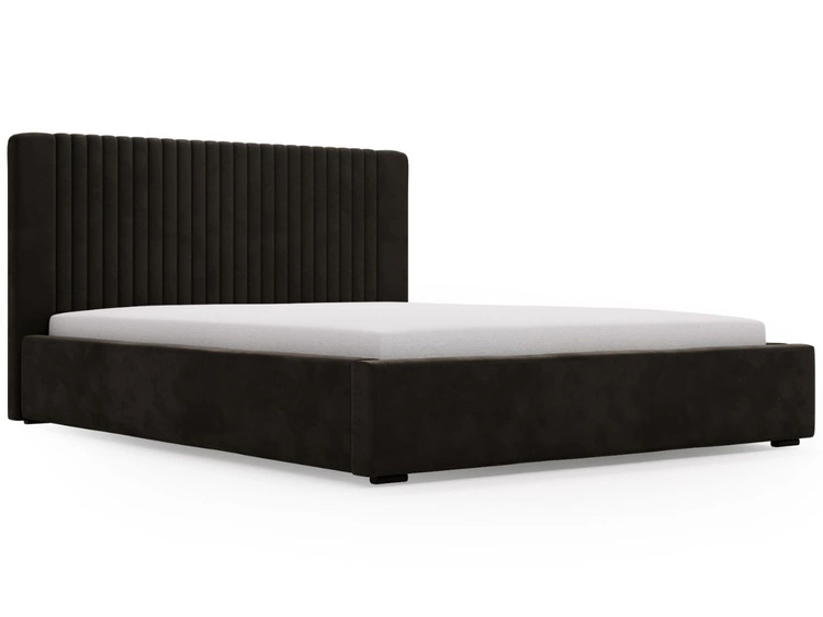 Łóżko tapicerowane z pojemnikiem i stelażem 200x200 Malmo Brązowy