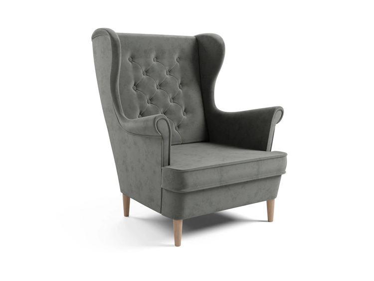 Fotel na nóżkach Oslo II Szary